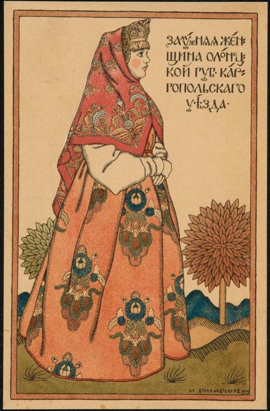 Woman in Russian attire