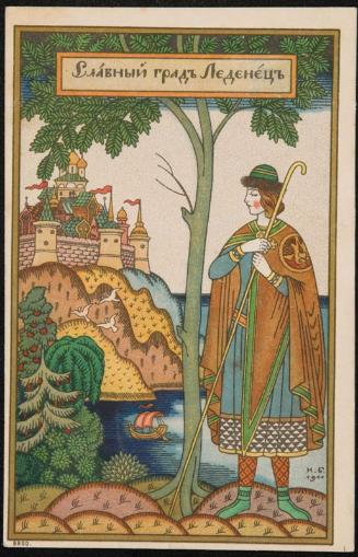 Man outside a castle