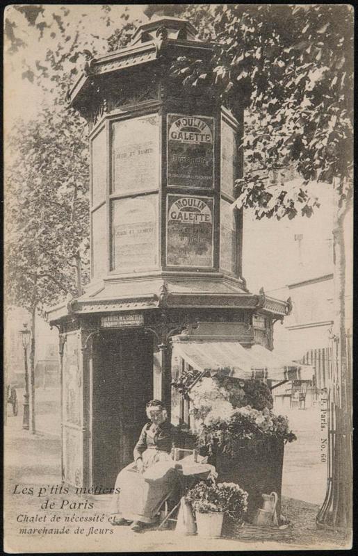 Chalet de nécessité et marchande de fleurs