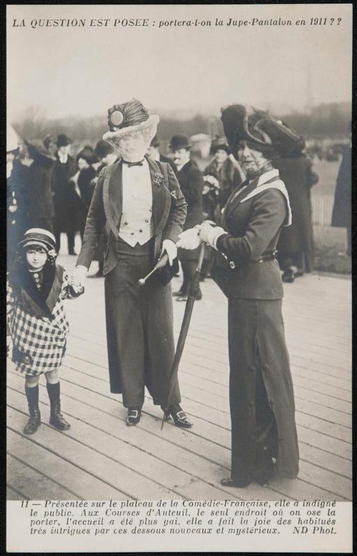 La Question est Posee: portera-t-on la Jupe -Pantalon en 1911??
