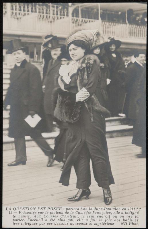 La Question est Posee: portera-t-on la Jupe -Pantalon en 1911??