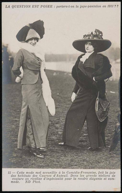 La Question est Posee: portera-t-on la Jupe -Pantalon en 1911??
