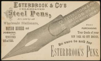 Advertisement for Esterbrook & Co's celebrated Steel Pens