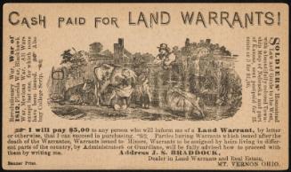 Cash paid for land warrants!