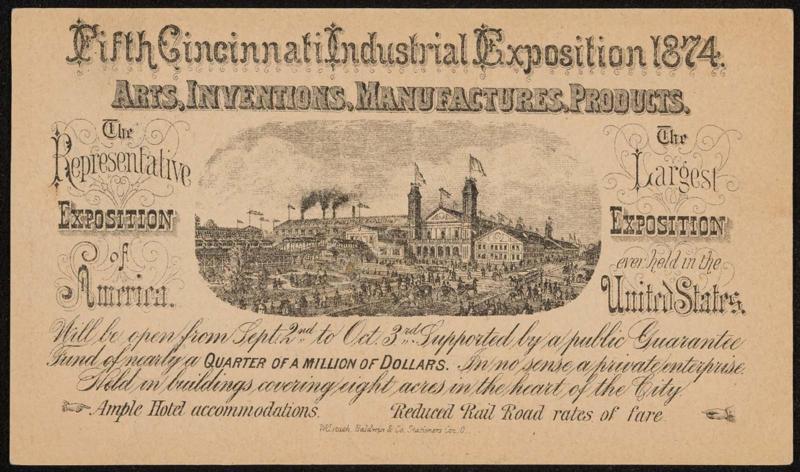 Fifth Cincinnati Industrial Exposition 1874