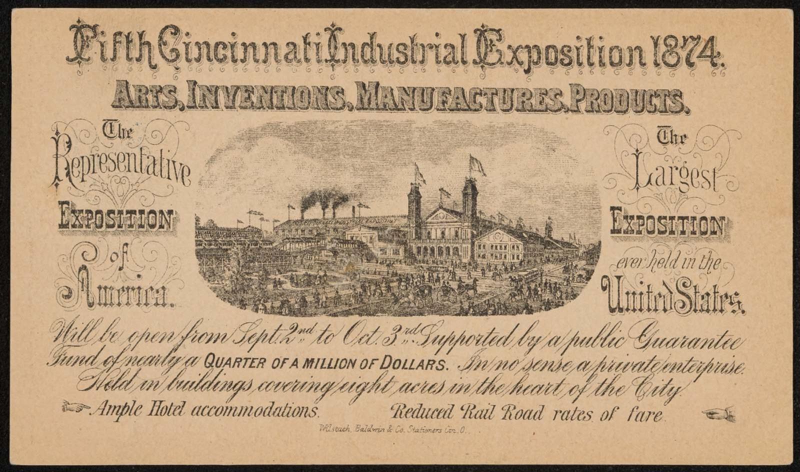 Fifth Cincinnati Industrial Exposition 1874