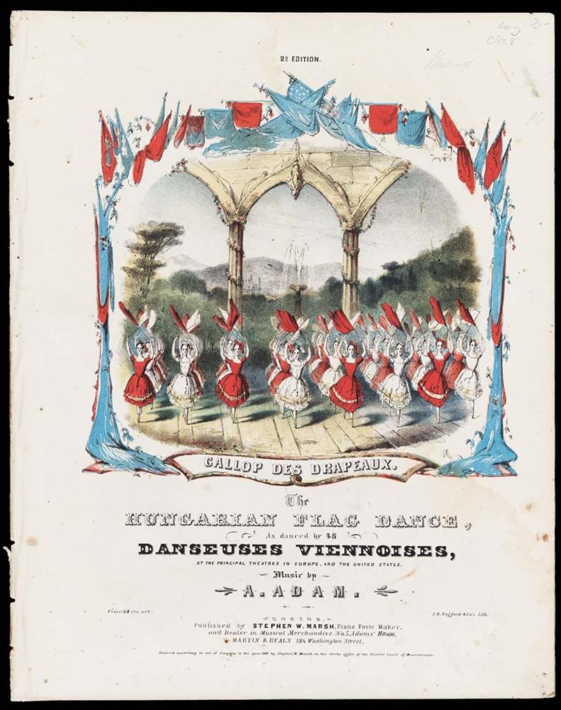 The Hungarian Flag Dance, As danced by 48 Danseuses Viennoises, at the Principal Theatres in Europe and the United States