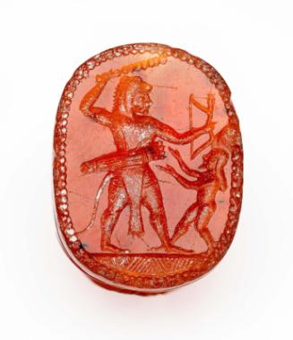 Scarab with Herakles brandishing club