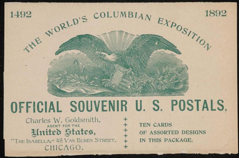 Envelope for the series The World's Columbian Exposition Official Souvenir U.S. Postals