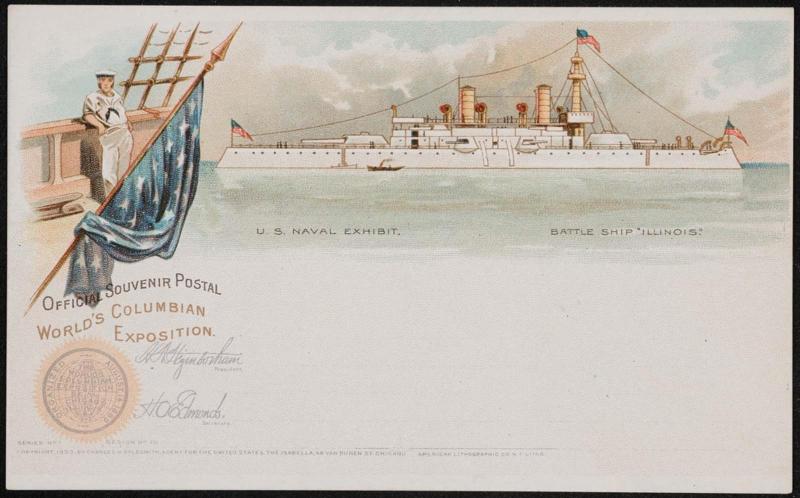 U.S. Naval Exhibit. Battle Ship "Illinois"