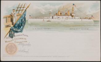 U.S. Naval Exhibit. Battle Ship "Illinois."