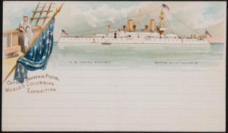 U.S. Naval Exhibit. Battle Ship "Illinois."