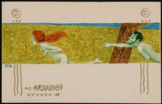 Woman being chased by a satyr, from the series From Arcadia