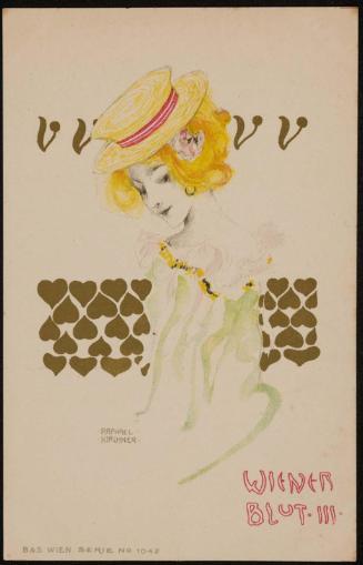 Woman with yellow fashion hat, from the series Viennese Spirit