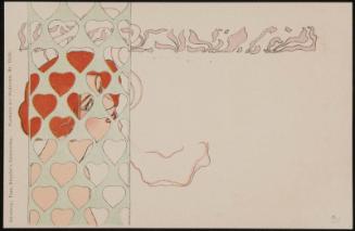 Woman behind a heart screen, from the series Heart Lady