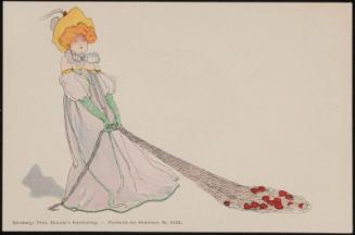 Woman with a net full of hearts, from the series Heart Lady