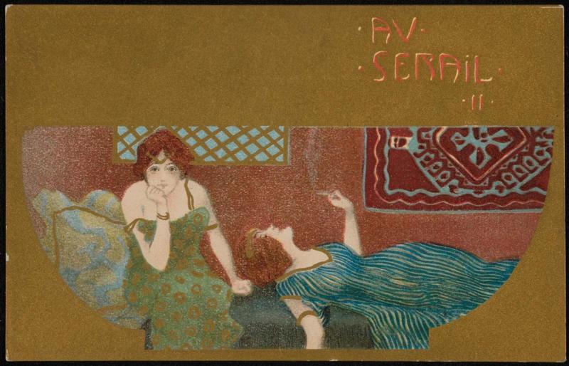 Woman with hand on chin, from the series In The Seraglio