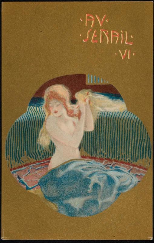 Woman combing her hair, from the series In The Seraglio