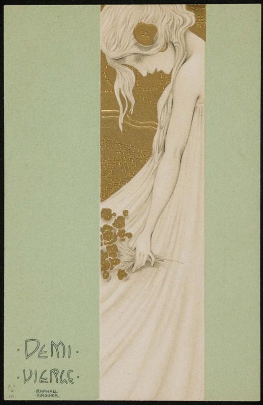 Woman holding a flower bouquet, from the series Semi-Virgin