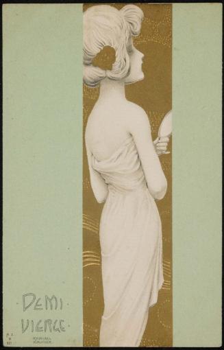Woman holding mirror, from the series Semi-Virgin