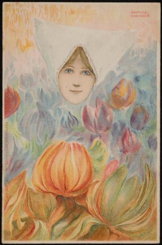Dutch woman with tulips, from the series Erika