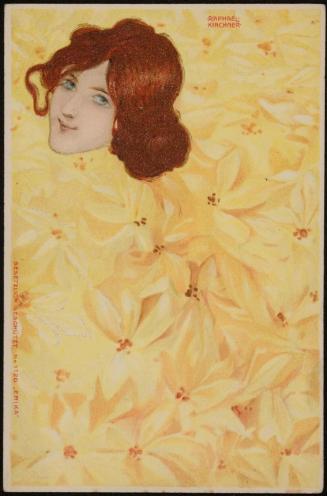 Brunette with yellow flowers, from the series Erika