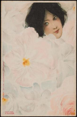 Woman with Pink flowers, from the series Erika