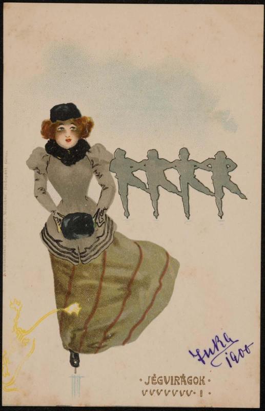 Woman ice skating, from the series Ice Flowers