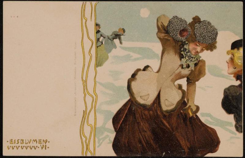 Women playing in the snow, from the series Ice Flowers