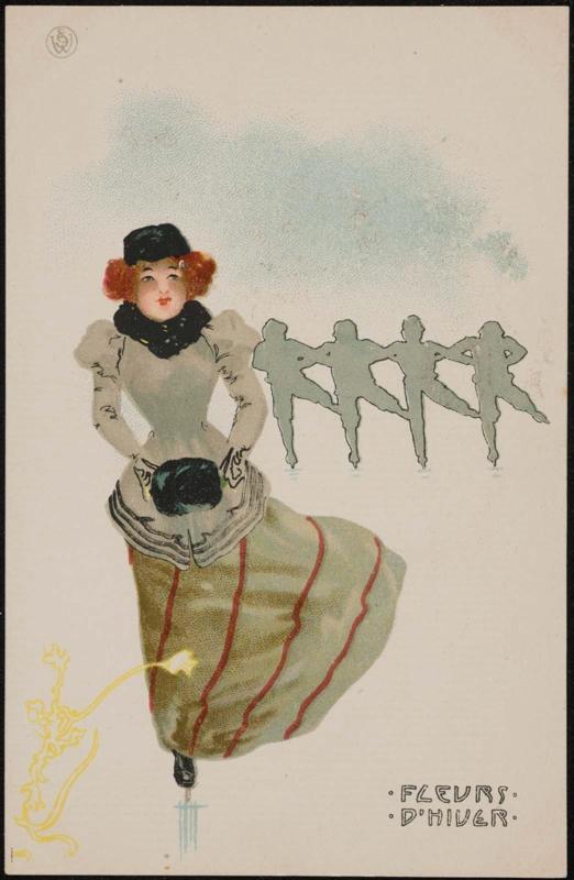 Woman ice skating, from the series Ice Flowers