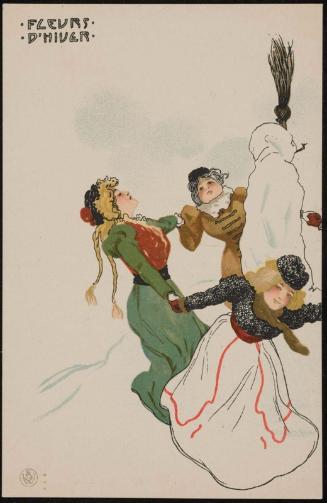 Women building a snow man, from the series Ice Flowers