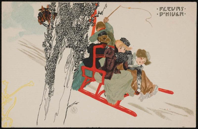 Women on a horse-drawn sleigh, from the series Ice Flowers