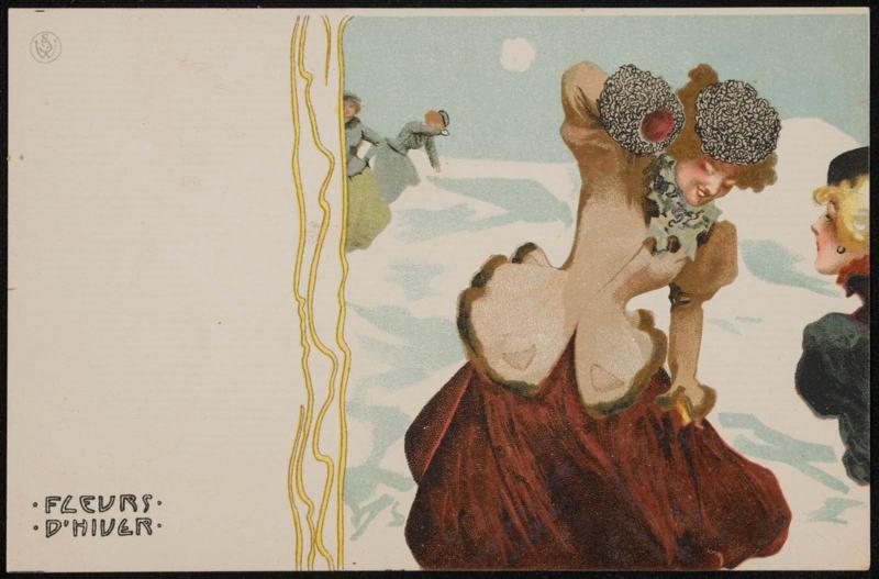 Women playing in the snow, from the series Ice Flowers