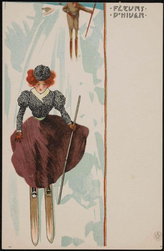Woman skiing, from the series Ice Flowers