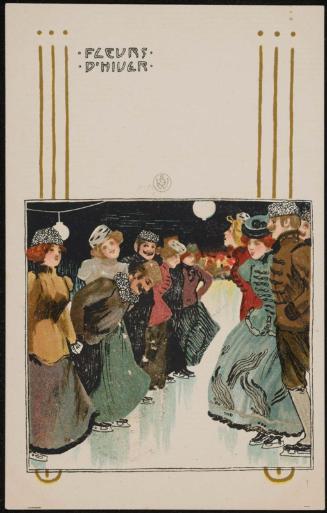 Men and women on ice skates, from the series Ice Flowers