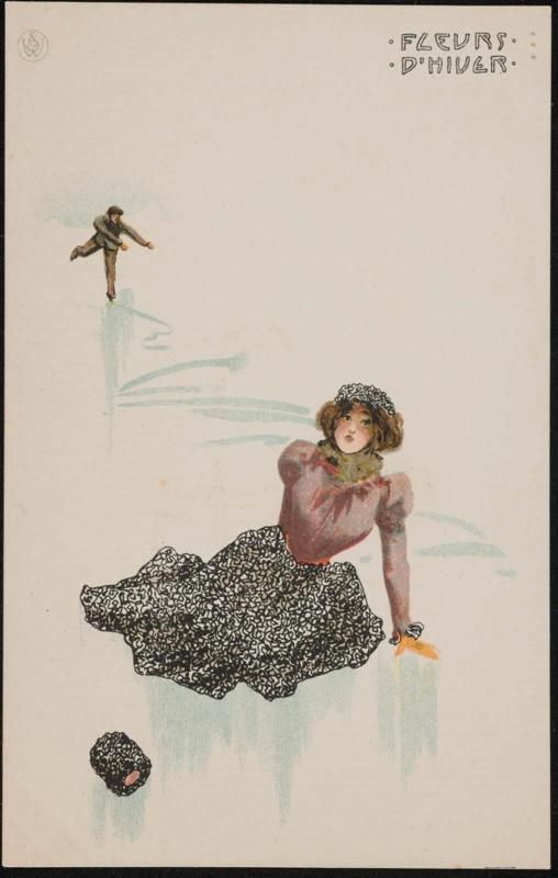 Woman fallen on ice, from the series Ice Flowers