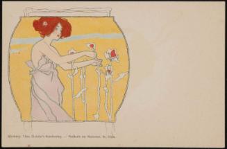 Woman picking flowers, from the series Coeur Dame