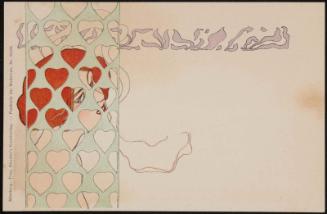 Woman behind a heart screen, from the series Coeur Dame