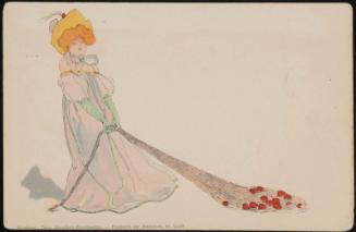 Woman with a net full of hearts, from the series Coeur Dame