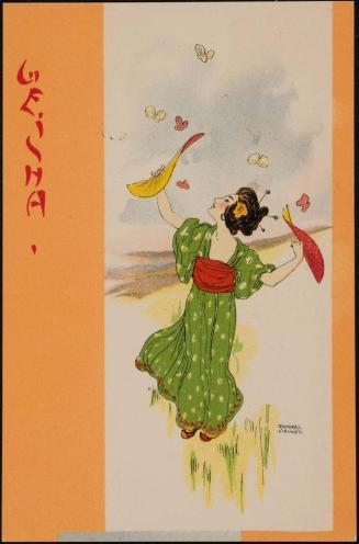 Fans and butterflies, from the series Geisha