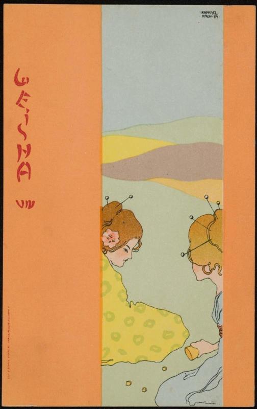 Blonde Geisha playing dice, from the series Geisha