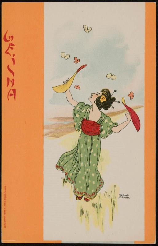 Fans and butterflies, from the series Geisha