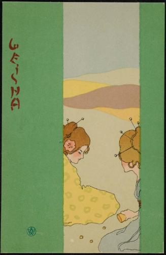 Blonde Geisha playing dice, from the series Geisha