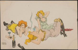 Ballerinas lounging with champagne, from the series Behind the Scenes