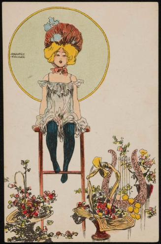 Ballerina with baskets of flowers, from the series Behind the Scenes