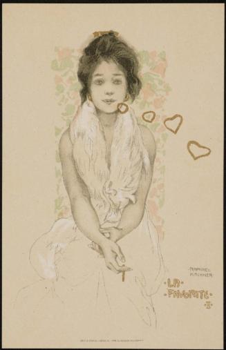 Woman smoking and blowing heart-shaped smoke puffs, from the series The Favorite