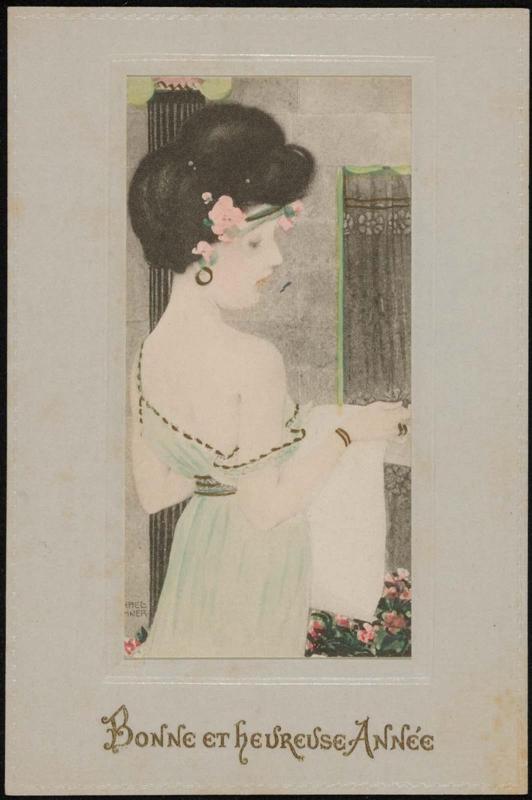Woman with a pink flower, from the series Dreams