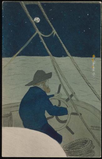 Ship sailing at night, from the series Christmas pictures
