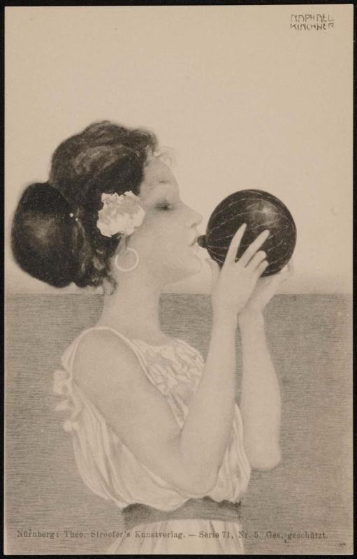Drinking from a gourd, from the series Greek Girls