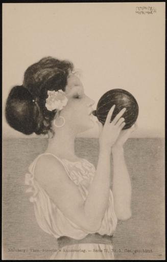 Drinking from a gourd, from the series Greek Girls